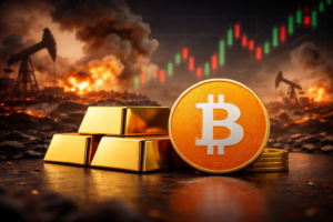 Bitcoin Rises As Gold Stalls During Iran War Shock
